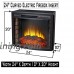 Eight24hours 24" Curved Electric Fireplace Insert - Firebox with Heater chimney Vent free + FREE E-Book - B075K34L3L